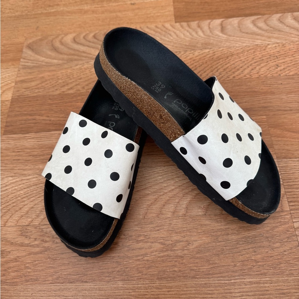 BIRKENSTOCK PAPILLIO | black and white polka dot size 39
